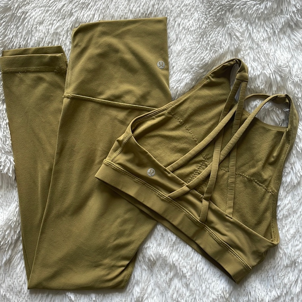 Lululemon Align Pant and Highneck Energy Bra Set size 4